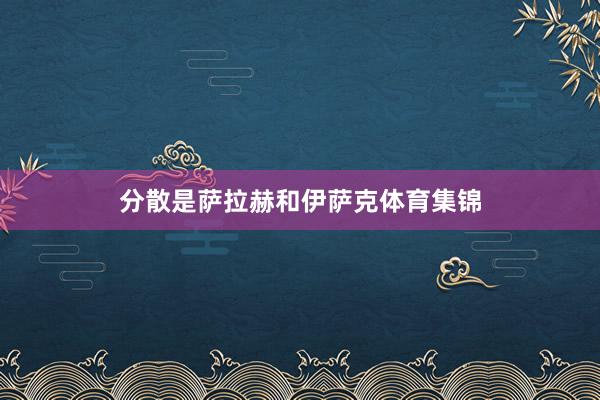 分散是萨拉赫和伊萨克体育集锦