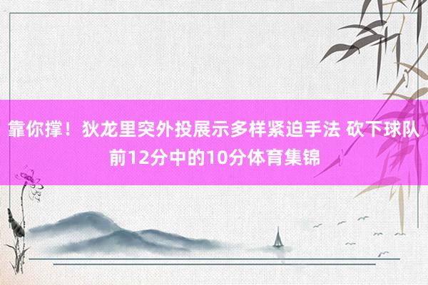 靠你撑！狄龙里突外投展示多样紧迫手法 砍下球队前12分中的10分体育集锦