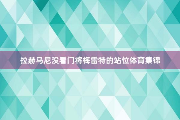 拉赫马尼没看门将梅雷特的站位体育集锦