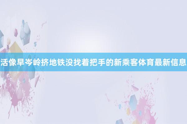 活像早岑岭挤地铁没找着把手的新乘客体育最新信息