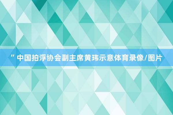 ”中国拍浮协会副主席黄玮示意体育录像/图片