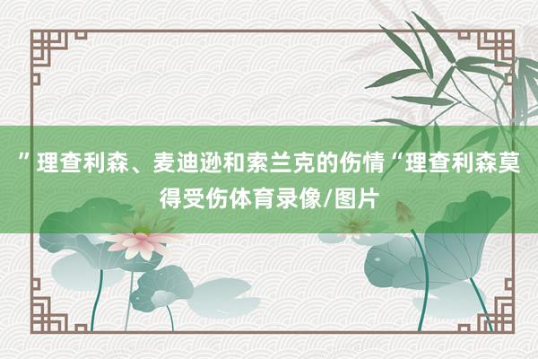 ”理查利森、麦迪逊和索兰克的伤情“理查利森莫得受伤体育录像/图片