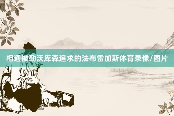 相通被勒沃库森追求的法布雷加斯体育录像/图片