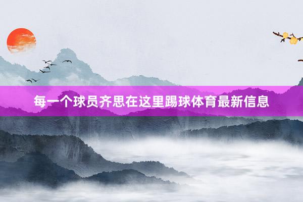 每一个球员齐思在这里踢球体育最新信息