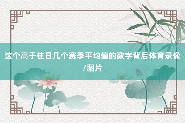 这个高于往日几个赛季平均值的数字背后体育录像/图片