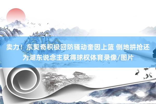 卖力！东契奇积极回防骚动奎因上篮 倒地拼抢还为湖东说念主获得球权体育录像/图片