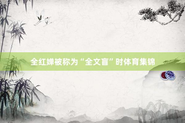 全红婵被称为“全文盲”时体育集锦