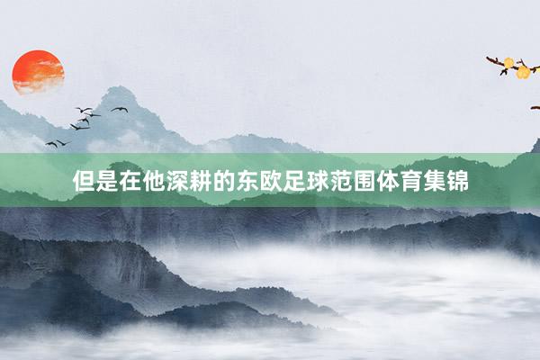 但是在他深耕的东欧足球范围体育集锦
