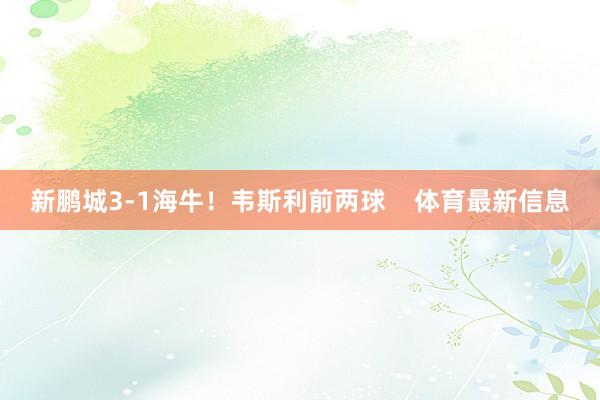 新鹏城3-1海牛！韦斯利前两球    体育最新信息